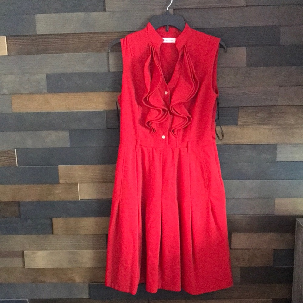 Stunning Red Calvin Klein dress 💃